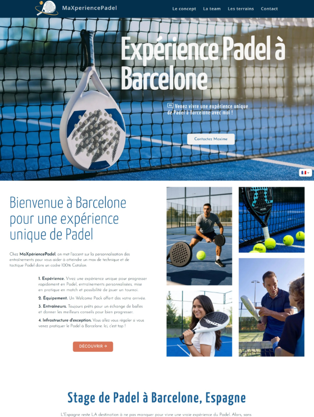 Expérience Padel à Barcelone