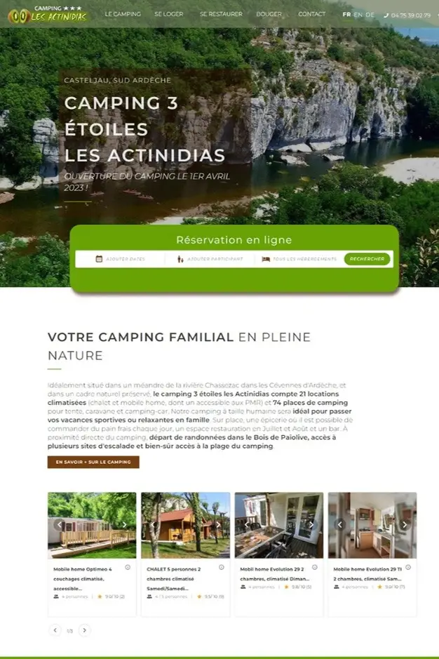 Site Camping Les Actinidias en Ardèche