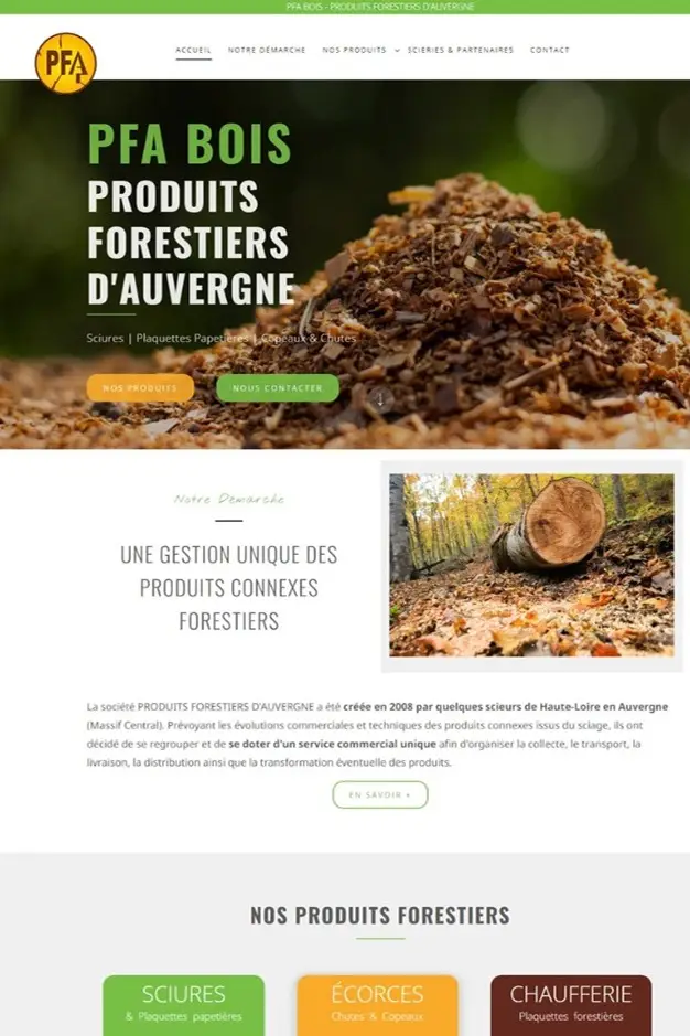 Site Web PFA BOIS en Auvergne