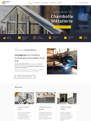 Création site web Chambolle Métallerie Puy-de-Dôme