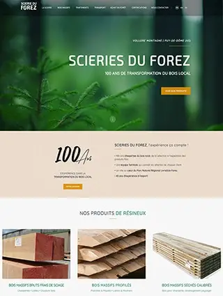 Création site web Scieries du Forez Puy-de-Dôme
