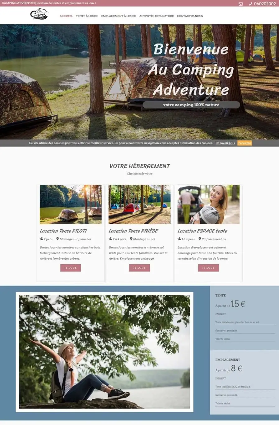Création site camping avec réservation en ligne
